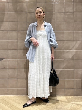 「A part by（アパートバイ）のハートモチーフバッグ（ショルダーバッグ、ブラック系）」を使った、yato-miさん（レディース・158cm）の春コーディネート