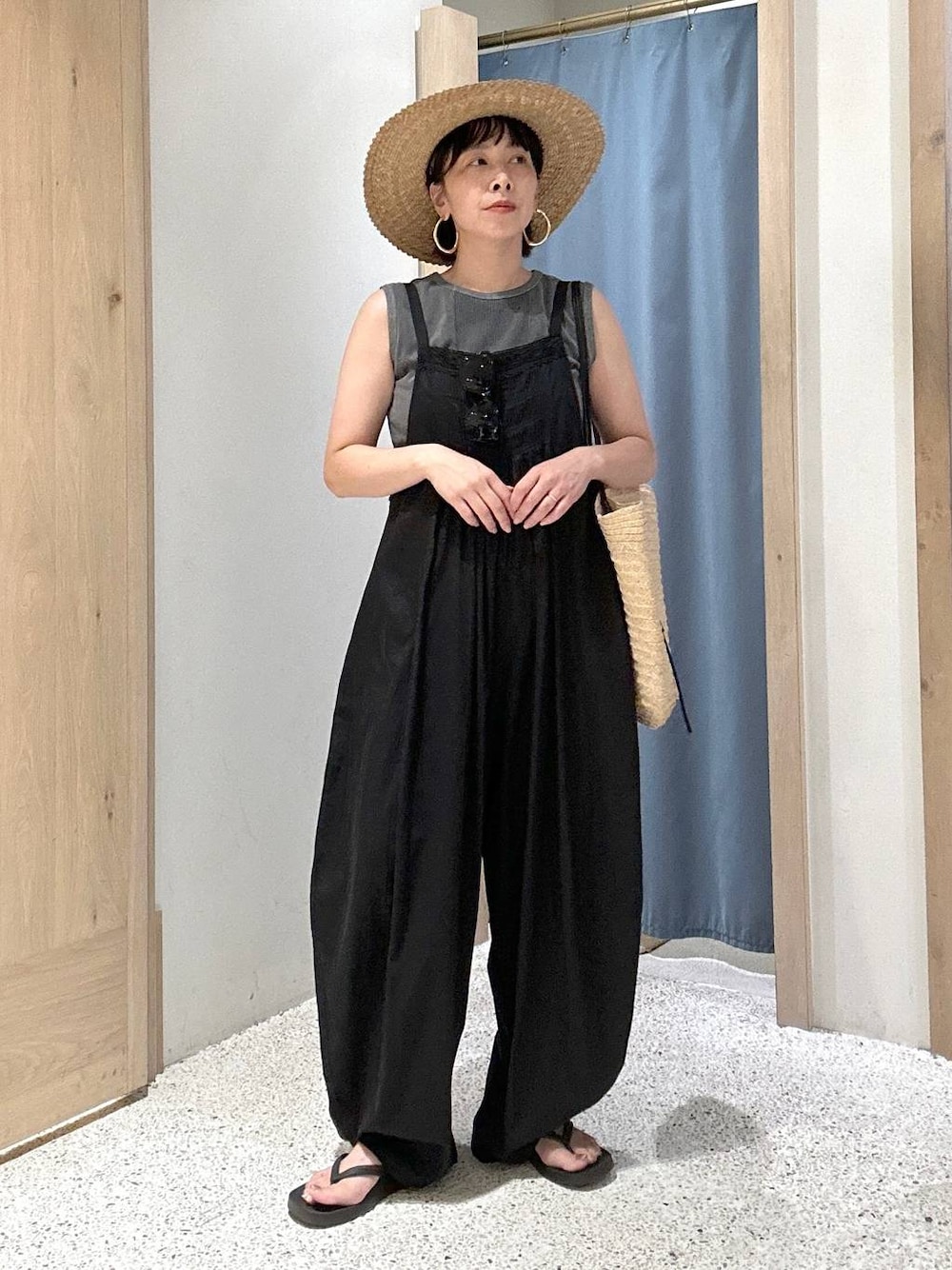 Curensology サテンタックオールインワン　ブラック Curensology｜サテンタックオールインワン | Rakuten Fashion