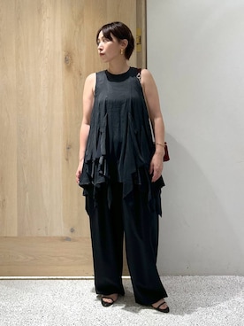 「アイテム（バングル/リストバンド）」を使った、yato-miさん（レディース・158cm・40代）の秋コーディネート