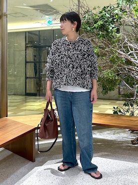 「アイテム（ニット/セーター）」を使った、yato-miさん（レディース・158cm・30代）の夏コーディネート