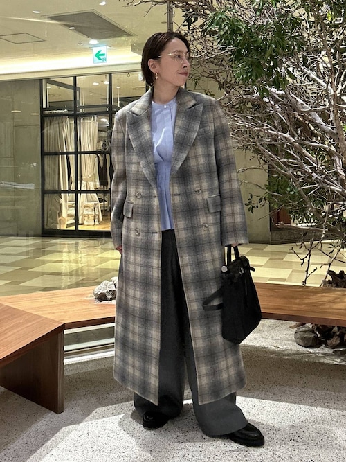 Curensology(カレンソロジー)/チェックチェスターロングコート