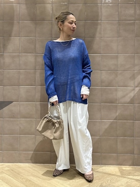 「A part by（アパートバイ）のチェーン2WAYBAG（ショルダーバッグ、ベージュ系）」を使った、yato-miさん（レディース・158cm）の春コーディネート