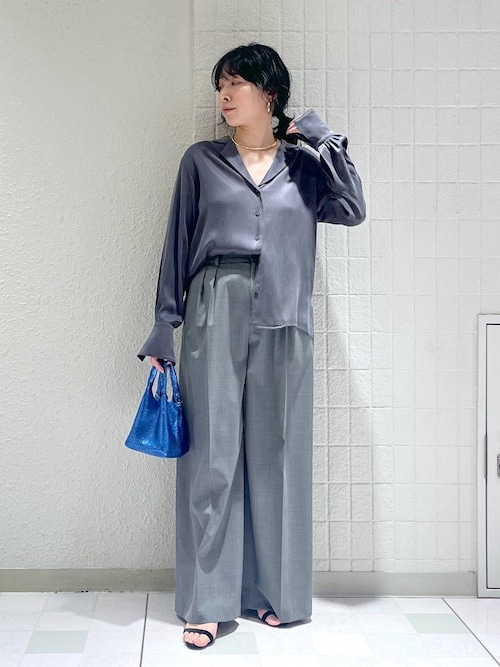 2.5万♡自由区2024完売♡キュプラコットンツイル半袖シャツ