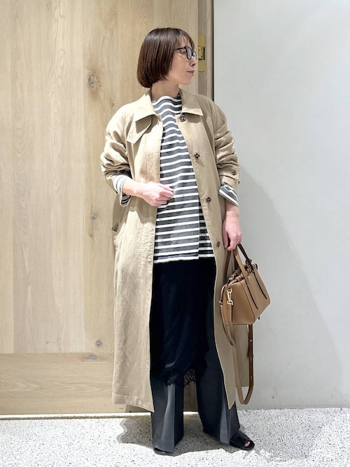 Curensology(カレンソロジー)/リネンウールステンカラーコート（ステン