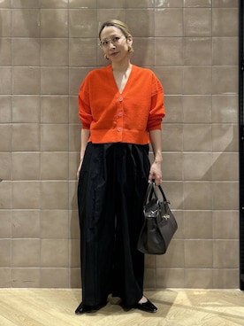 「A part by（アパートバイ）の【セレクト】AULENTTI_ベルトバッグ（ショルダーバッグ、ブラウン系）」を使った、yato-miさん（レディース・158cm）の春コーディネート