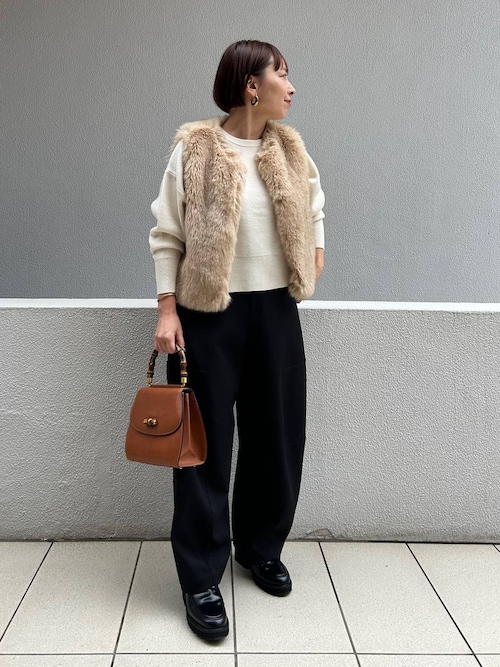 セール】Curensology(カレンソロジー)/ショートファーベスト（ベスト