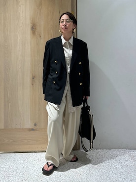 「アイテム（ピアス（両耳用））」を使った、yato-miさん（レディース・158cm）の秋コーディネート