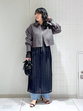 「アイテム（ワンピース/ドレス）」を使った、yato-miさん（レディース・158cm・30代）の冬コーディネート