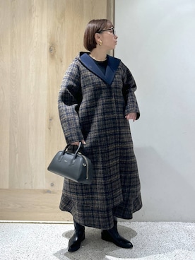 「アイテム（チェスターコート）」を使った、yato-miさん（レディース・158cm・40代）の秋コーディネート