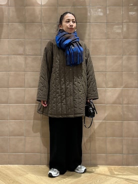 「バッグ」｜「アイテム（ステンカラーコート）」を使った、yato-miさん（レディース・158cm）の秋コーディネート
