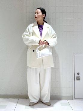 「アイテム（チェスターコート）」を使った、yato-miさん（レディース・158cm・30代）の秋コーディネート