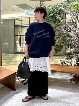 「アイテム（バングル/リストバンド）」を使った、yato-miさん（レディース・158cm・30代）の夏コーディネート