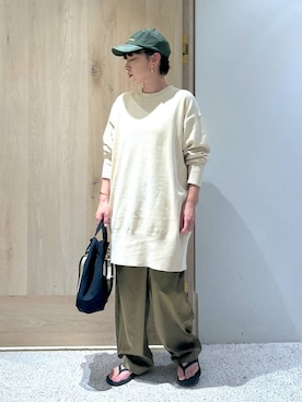 「アイテム（ニット/セーター）」を使った、yato-miさん（レディース・158cm・30代）の夏コーディネート