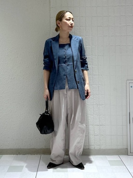 「A part by（アパートバイ）のハートモチーフバッグ（ショルダーバッグ、ブラック系）」を使った、yato-miさん（レディース・158cm）の春コーディネート