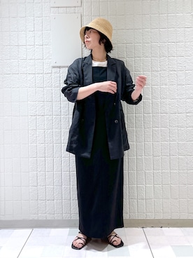「アパートバイローリーズ」｜「アイテム（帽子）」を使った、yato-miさん（レディース・158cm）の春コーディネート