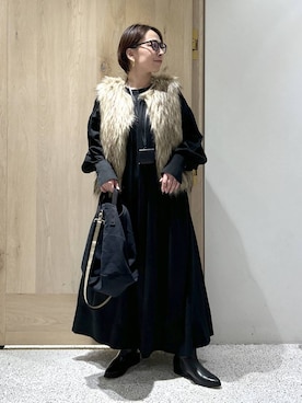 「アイテム（ワンピース/ドレス）」を使った、yato-miさん（レディース・158cm・40代）の秋コーディネート