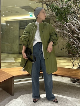 「アイテム（デニムパンツ）」を使った、yato-miさん（レディース・158cm・40代）の秋コーディネート