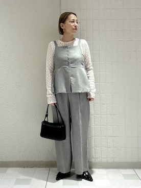 「A part by（アパートバイ）のアイテム（その他パンツ）」を使った、yato-miさん（レディース・158cm）の春コーディネート