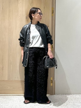 「アイテム（クラッチバッグ）」を使った、yato-miさん（レディース・158cm）の秋コーディネート