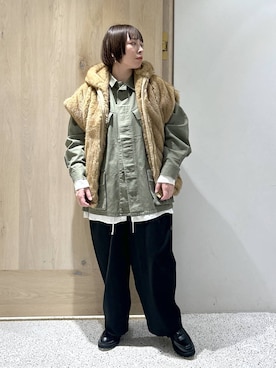 Curensology(カレンソロジー)/ファーフーディーベストを使った人気