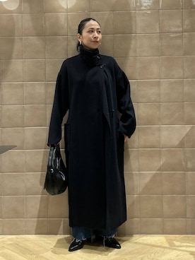 「アイテム（ステンカラーコート）」を使った、yato-miさん（レディース・158cm・30代）の秋コーディネート