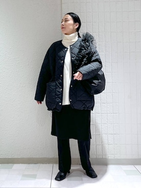 「A part by（アパートバイ）のアイテム（イヤリング）」を使った、yato-miさん（レディース・158cm）の秋コーディネート