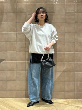 「e/rm（イーアールエム）のアイテム（パンツ）」を使った、yato-miさん（レディース・158cm）の冬コーディネート