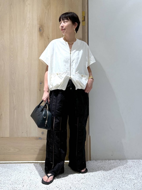 Curenastology タスランジップブラウス　ホワイト　未使用品 Curensology｜タスランジップブラウス | Rakuten Fashion(楽天