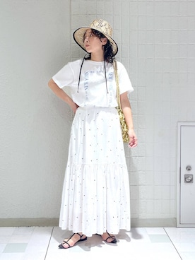 「アイテム（帽子）」を使った、yato-miさん（レディース・158cm・30代）の夏コーディネート