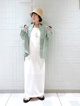 「アパートバイローリーズ」｜「アイテム（帽子）」を使った、yato-miさん（レディース・158cm）の春コーディネート