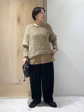 「アイテム（クラッチバッグ）」を使った、yato-miさん（レディース・158cm）の秋コーディネート