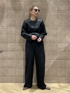 A part byのアイテムを使った「レザージャケット」の人気ファッション