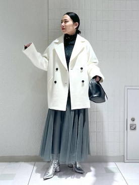 「A part by（アパートバイ）のアイテム（チェスターコート）」を使った、yato-miさん（レディース・158cm）の秋コーディネート