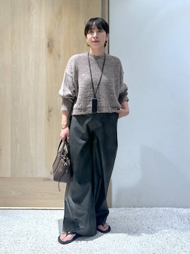 「アイテム（ニット/セーター）」を使った、yato-miさん（レディース・158cm・30代）の夏コーディネート