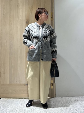 「アイテム（カーディガン/ボレロ）」を使った、yato-miさん（レディース・158cm・40代）の秋コーディネート