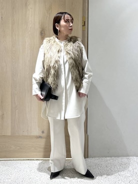 「アイテム（ベスト）」を使った、yato-miさん（レディース・158cm・40代）の冬コーディネート