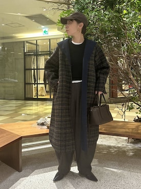 「アイテム（チェスターコート）」を使った、yato-miさん（レディース・158cm・40代）の秋コーディネート