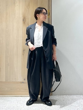 「アイテム（テーラードジャケット）」を使った、yato-miさん（レディース・158cm・30代）の秋コーディネート