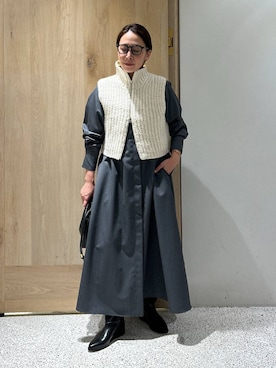 「アイテム（クラッチバッグ）」を使った、yato-miさん（レディース・158cm）の秋コーディネート