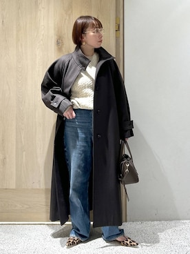 「アイテム（トレンチコート）」を使った、yato-miさん（レディース・158cm）の秋コーディネート