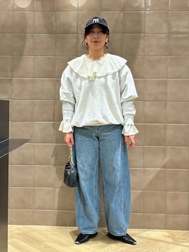 「e/rm（イーアールエム）のアイテム（パンツ）」を使った、yato-miさん（レディース・158cm）の冬コーディネート