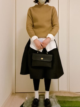 「Andersen-Andersen（アンデルセンアンデルセン）のアイテム」を使った、さかいまゆさん（レディース・165cm）の冬コーディネート