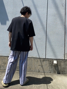「Graphpaper（グラフペーパー）のアイテム（サンダル）」を使った、hiroshiさん（メンズ・163cm）の夏コーディネート