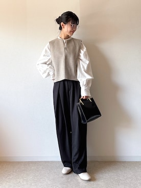「アイテム（その他）」を使った、アカリと柚子さん（レディース・165cm）の秋コーディネート