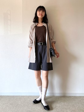 「TIDEWAY（タイドウェイ）のアイテム」を使った、アカリと柚子さん（レディース・165cm）の秋コーディネート