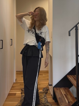 「アイテム（キーケース/キーアクセサリー）」を使った、halさん（レディース・153cm）の夏コーディネート
