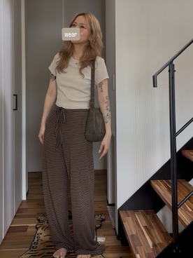 「BLACKUP（ブラックアップ）のアイテム」を使った、halさん（レディース・153cm）の夏コーディネート