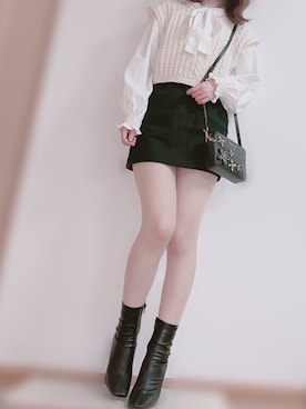 「merongshop（メロンショップ）のアイテム」を使った、あめさん（レディース・153cm）の春コーディネート