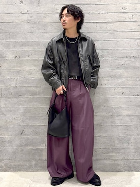 「アイテム（スラックス）」を使った、🐯としくん🐯さん（メンズ・171cm・30代）の秋コーディネート