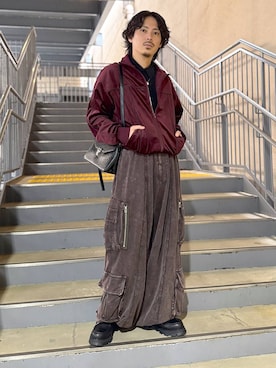 「アイテム（スウェットパンツ）」を使った、🐯としくん🐯さん（メンズ・171cm）の秋コーディネート